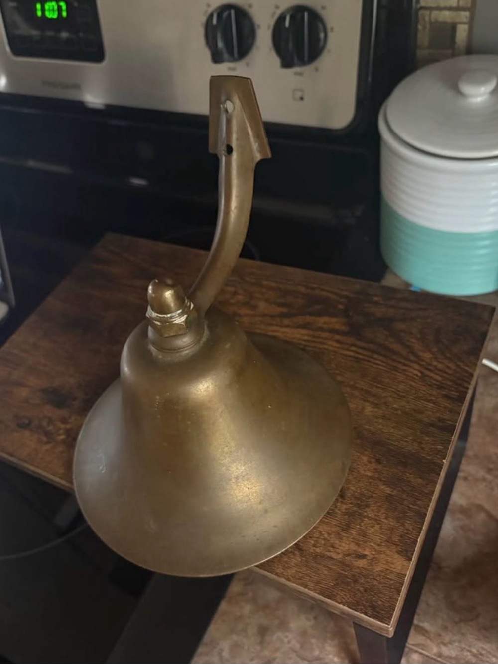Antique Brass Wall Cow Bell